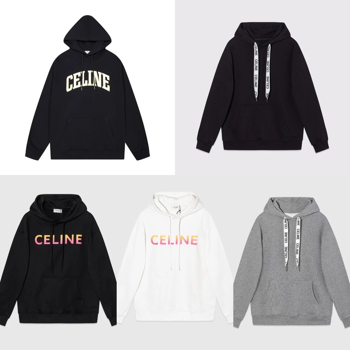 Celine Black White and Grey Hoodies