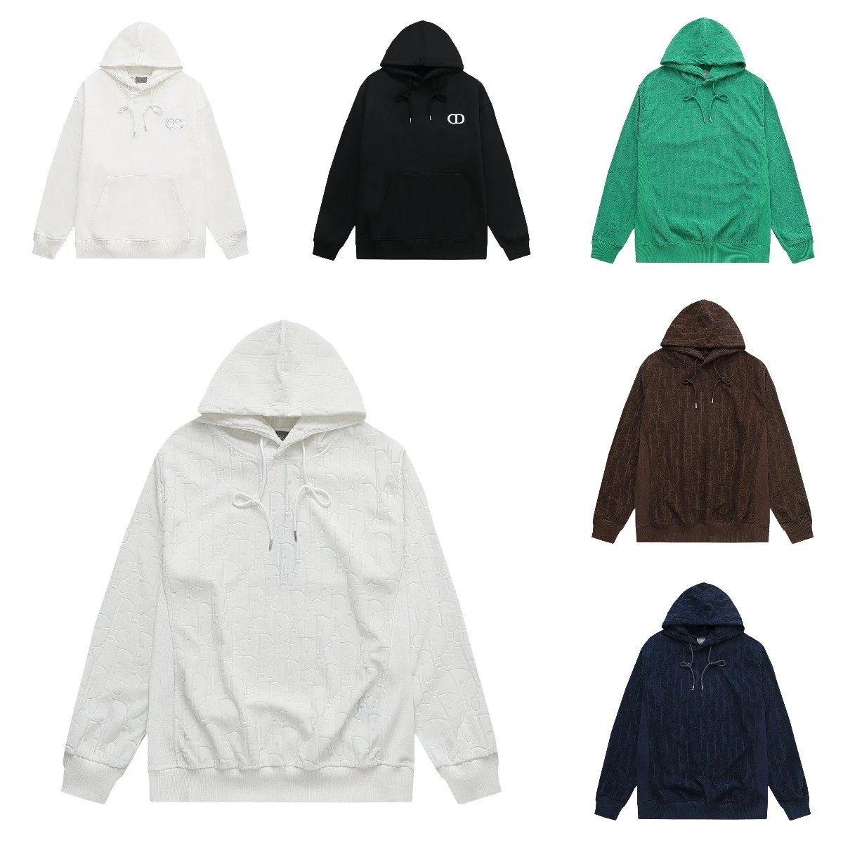 Dior Embossed Hooded Sweatshirt in Multiple Colors