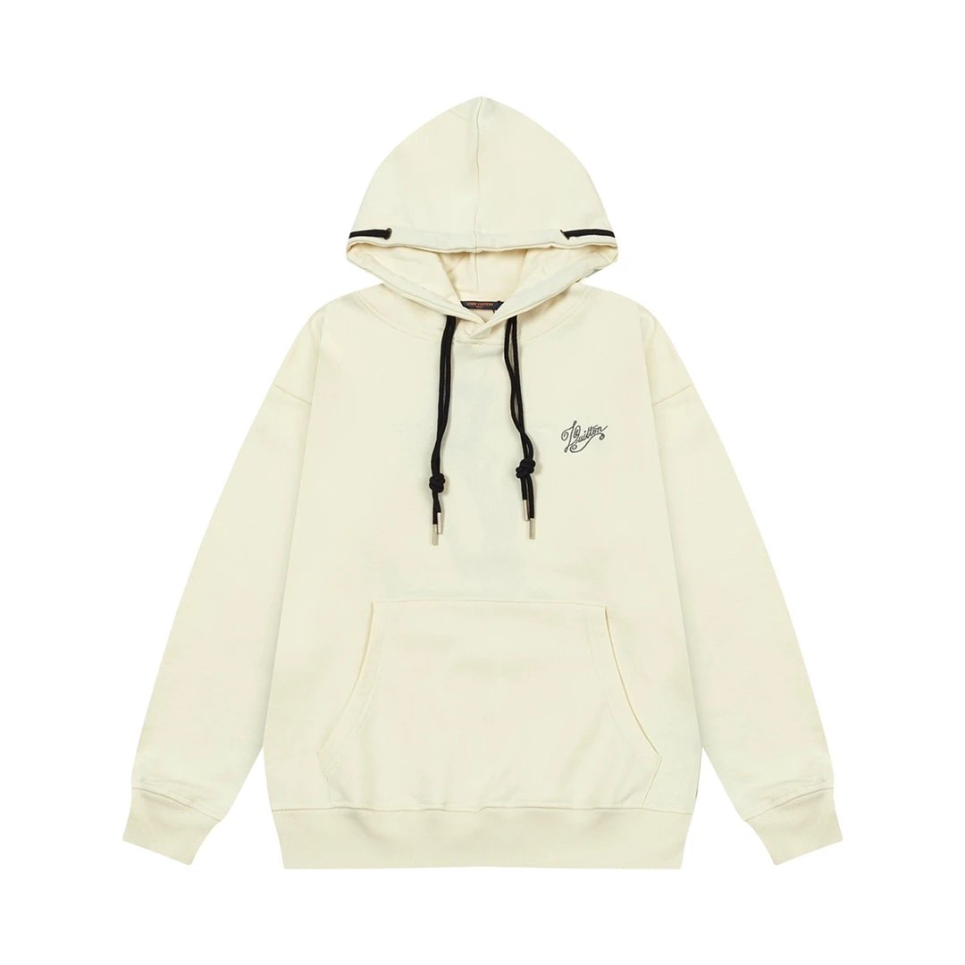 Louis Vuitton Monogram Embroidered Hoodie Navy - 9