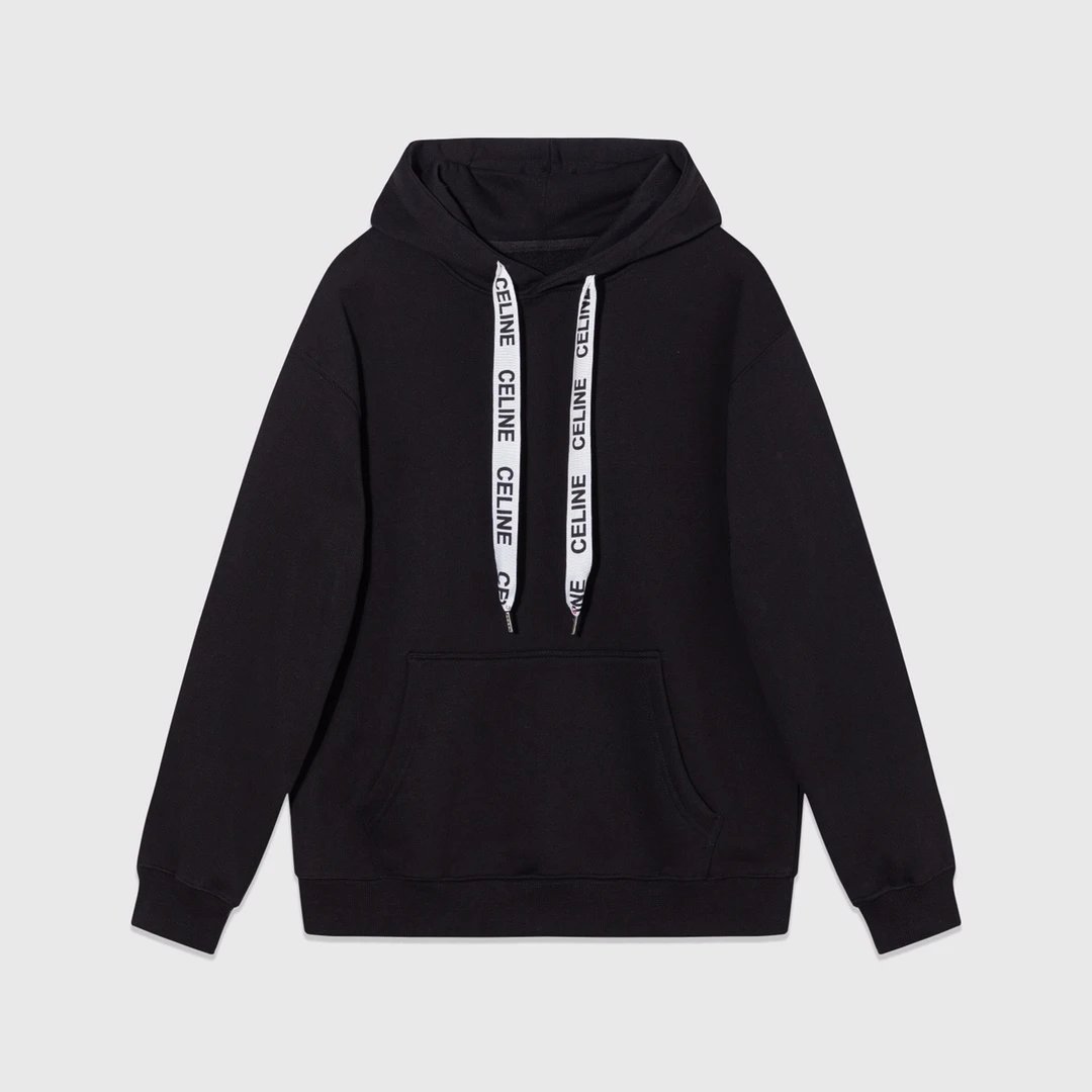 Celine Logo Hoodie Black - 17