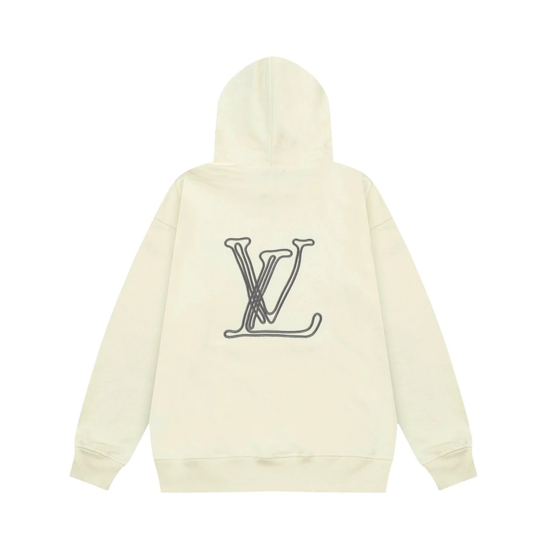 Louis Vuitton Monogram Embroidered Hoodie Navy - 17