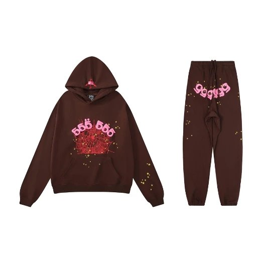 SP5DER Spider Graphic Hoodie and Sweatpants Set Charcoal Gray - 13