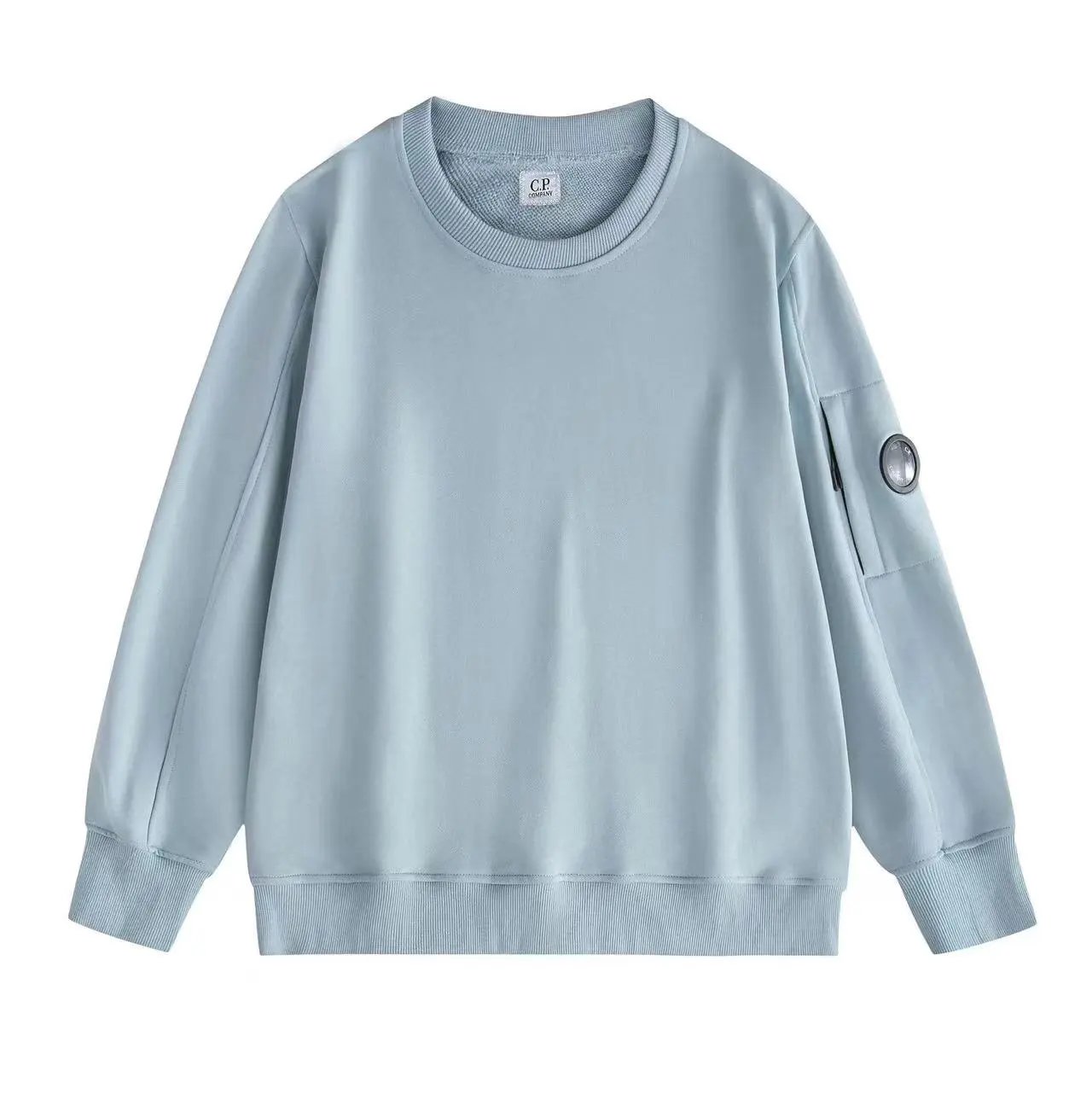C.P. Company Lens Patch Long Sleeve T-Shirt Gray - 19