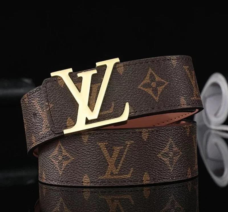 Louis Vuitton Belts LV Initial buckle belt with monogram and checkered patterns — 25