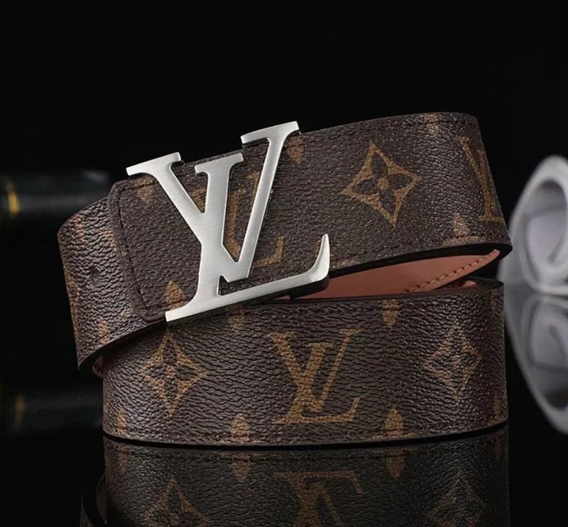 Louis Vuitton Belts LV Initial buckle belt with monogram and checkered patterns — 23