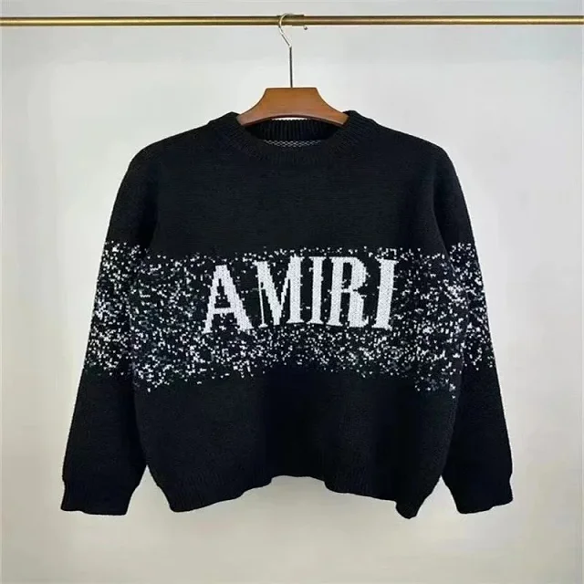 Amiri Knitwear Crew-Neck Logo Knit Sweater product detail image 11
