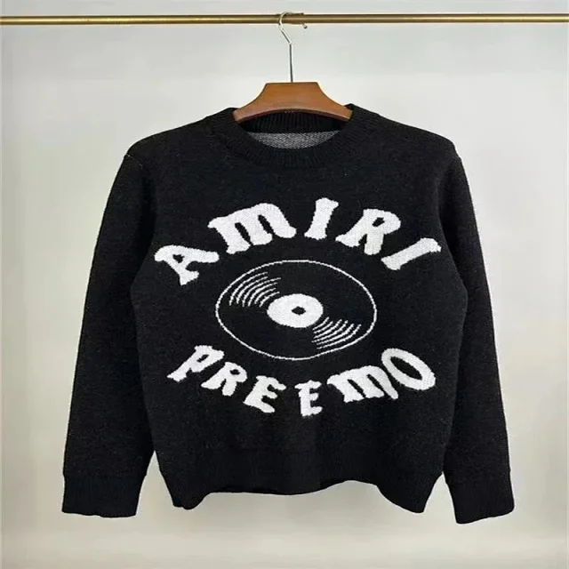 Amiri Knitwear Crew-Neck Logo Knit Sweater product detail image 12