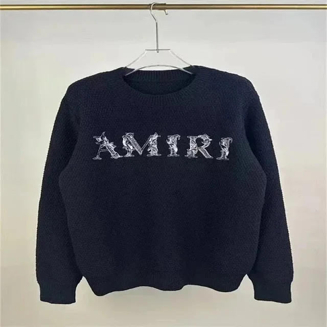 Amiri Knitwear Crew-Neck Logo Knit Sweater product detail image 14