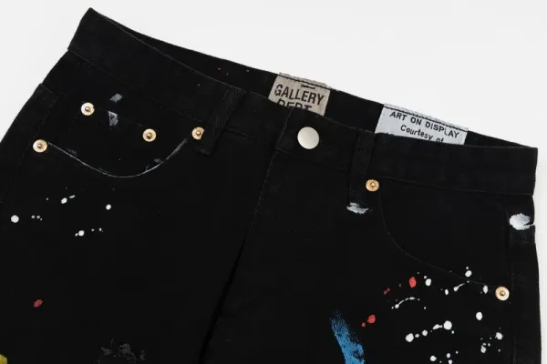 Gallery Dept. Distressed Utility Flare Jeans Army Green - 7
