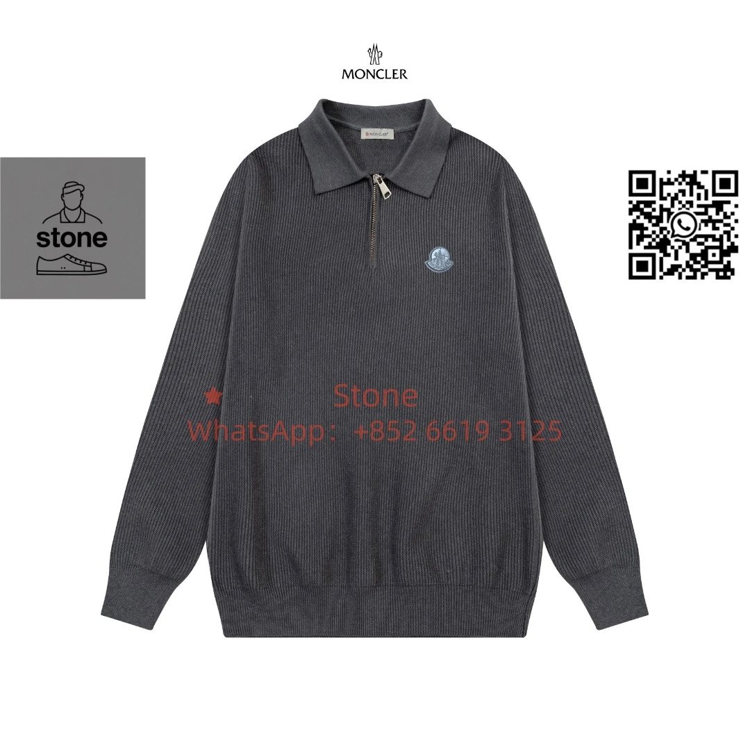 Moncler Knitwear Crewneck knit sweater with logo patch — 26