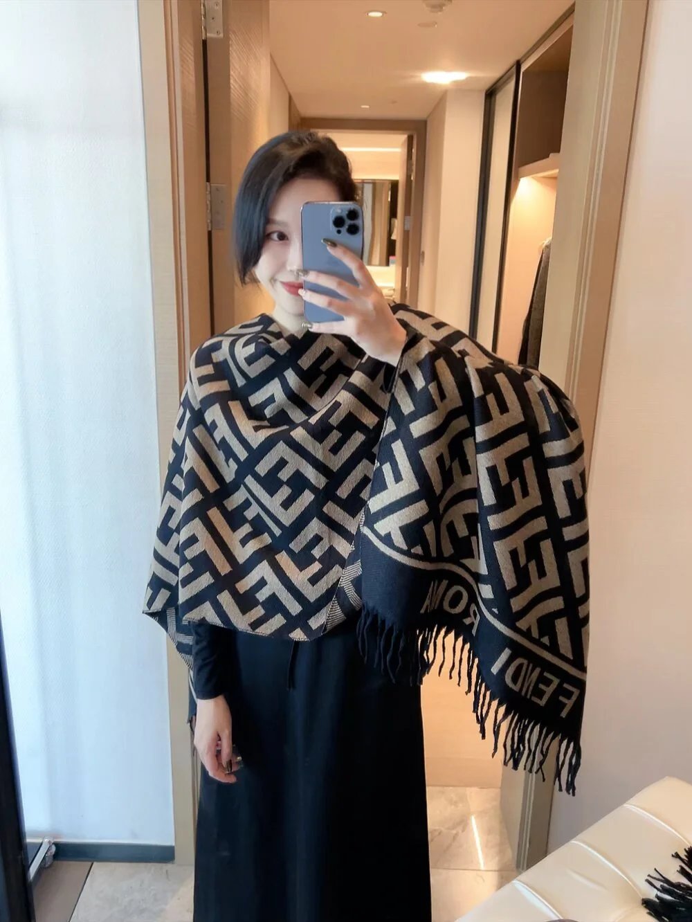 Louis Vuitton Scarves Monogram fringe scarf image 10