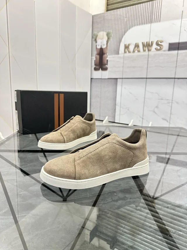 ZEGNA Sneakers Triple Stitch suede slip-on product detail image 6