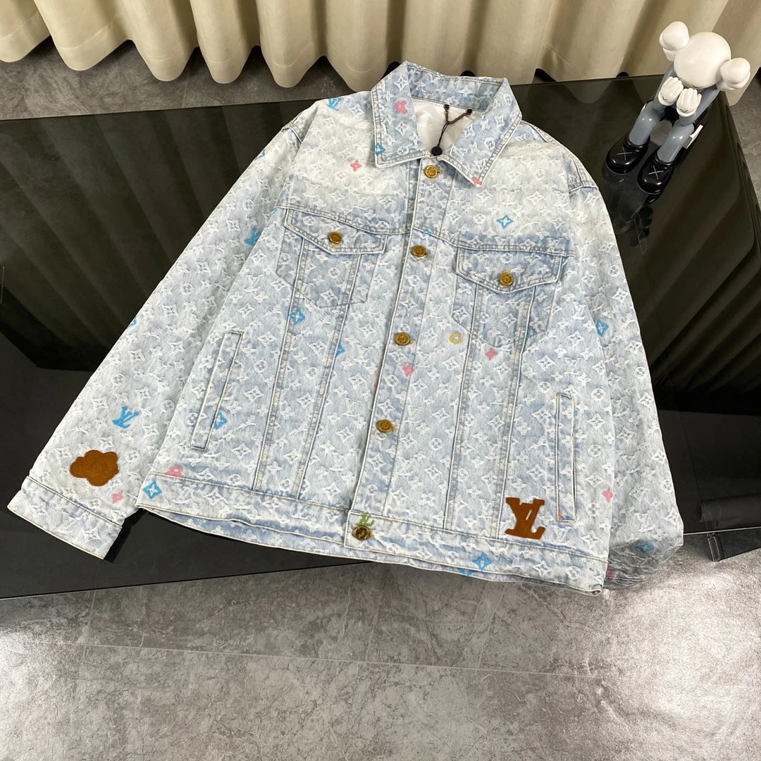 Louis Vuitton Matching Sets Checkerboard Denim Jacket and Jeans Set — 11