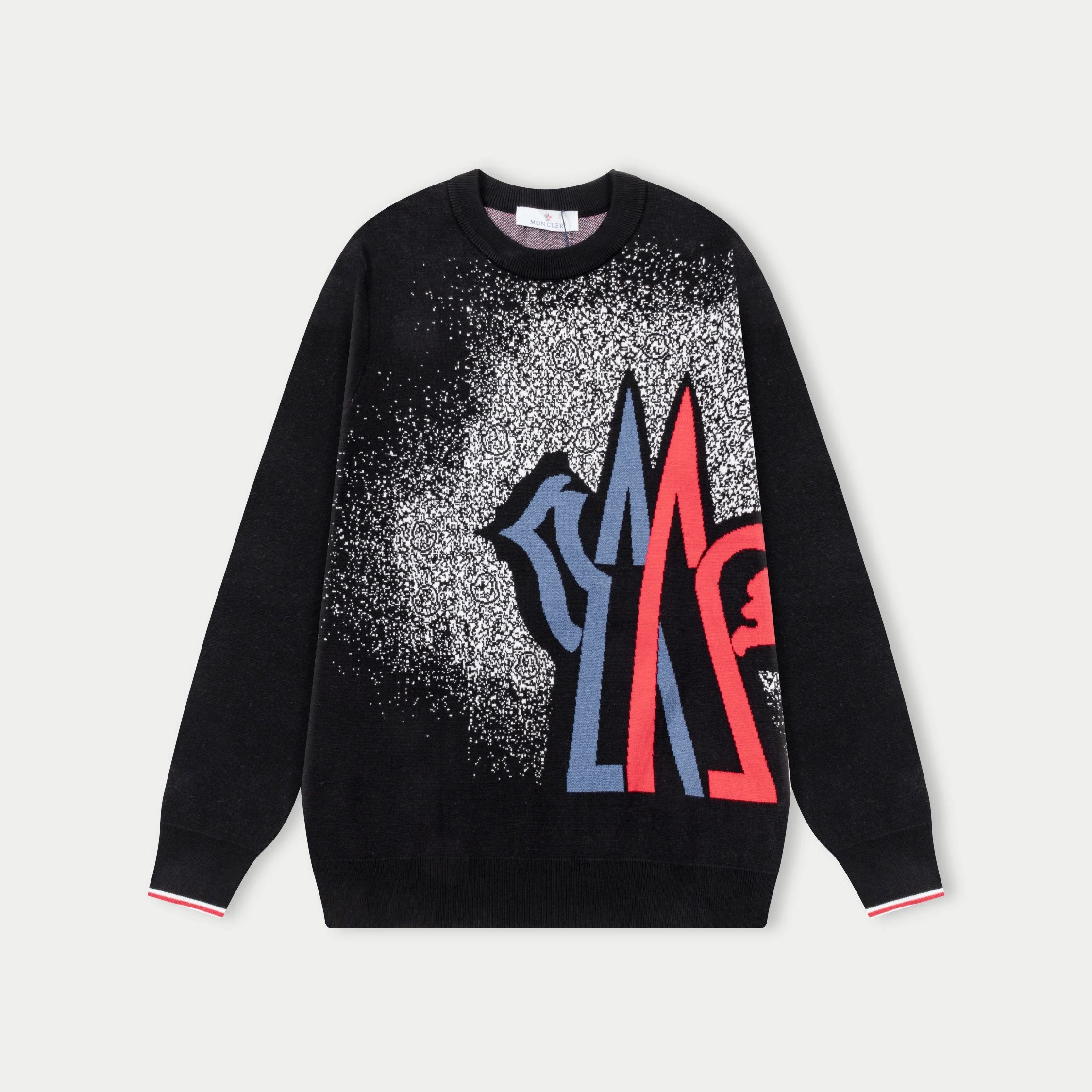Moncler Knitwear Crewneck knit sweater with logo patch image 4