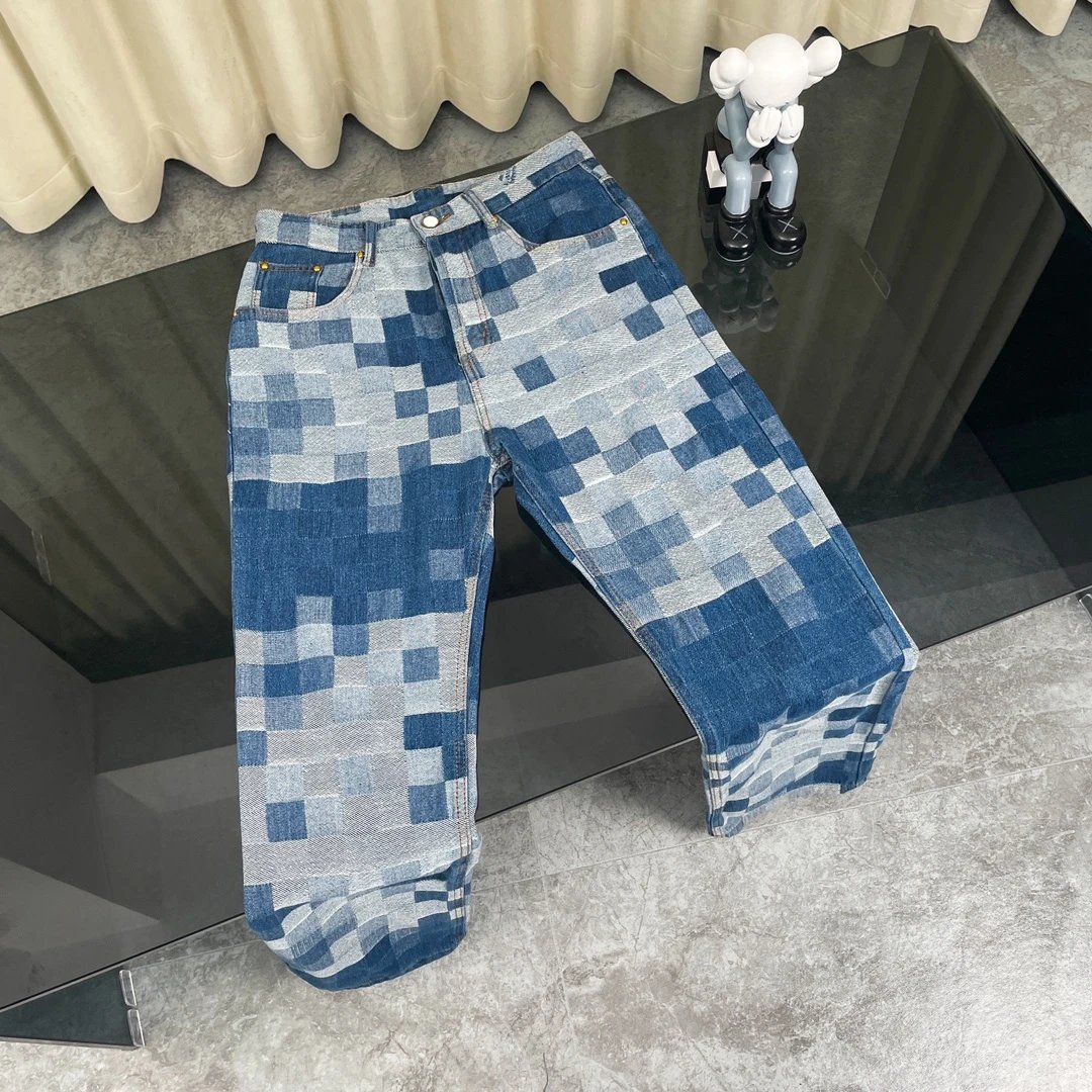 Louis Vuitton Matching Sets Checkerboard Denim Jacket and Jeans Set — 29