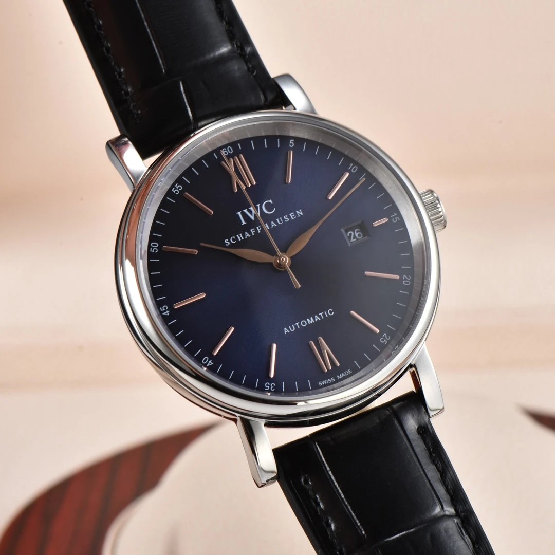 IWC Watches Leather-Strap Analog — 11
