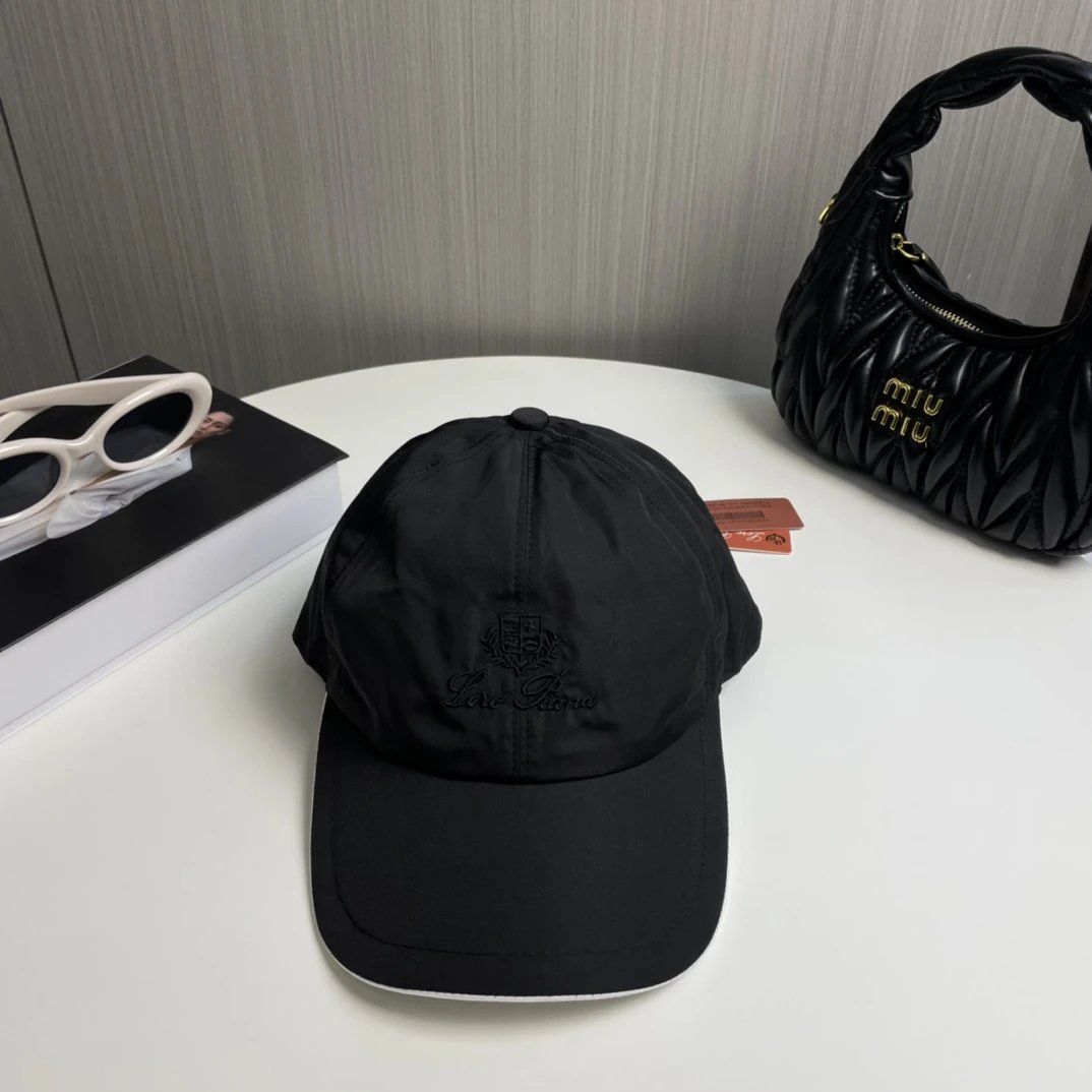 Loro Piana Hats Embroidered Crest Baseball Cap with Contrast Piping image 8
