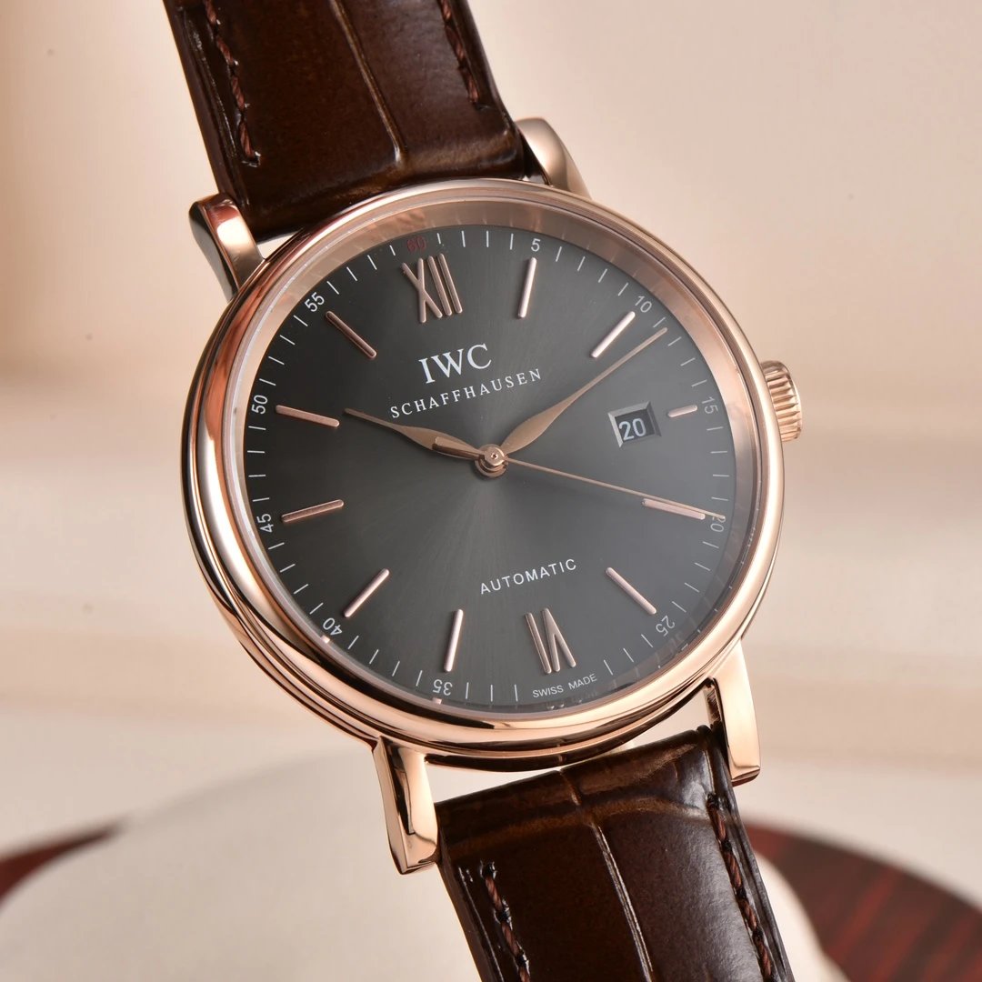 IWC Watches Leather-Strap Analog — 14