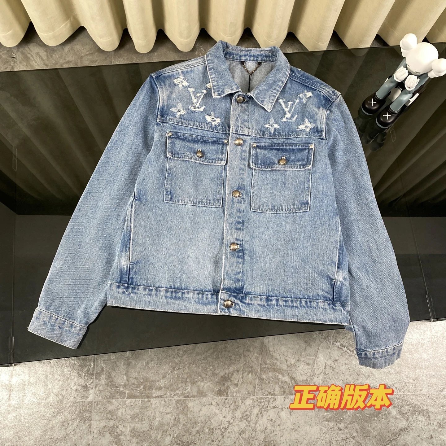 Louis Vuitton Matching Sets Checkerboard Denim Jacket and Jeans Set — 03