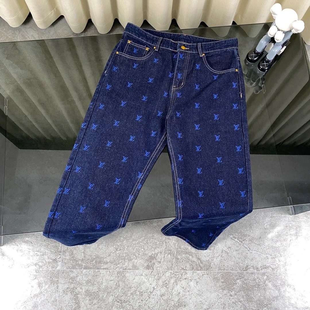 Louis Vuitton Matching Sets Checkerboard Denim Jacket and Jeans Set — 23