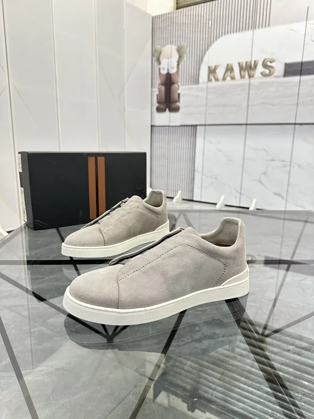 ZEGNA Sneakers Triple Stitch suede slip-on product detail image 4