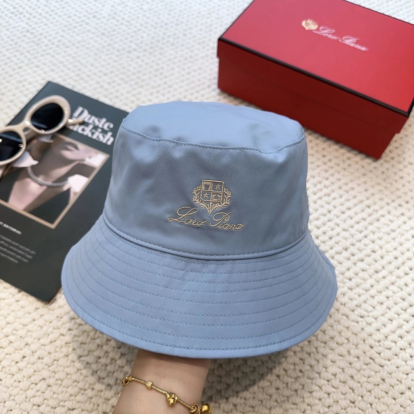 Loro Piana Hats Embroidered Crest Baseball Cap with Contrast Piping — 31