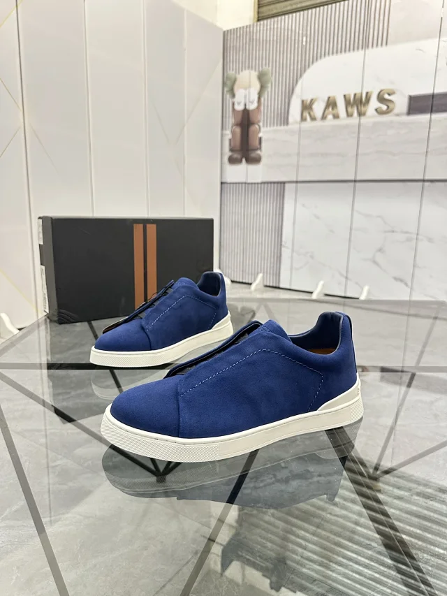 ZEGNA Sneakers Triple Stitch suede slip-on product detail image 5