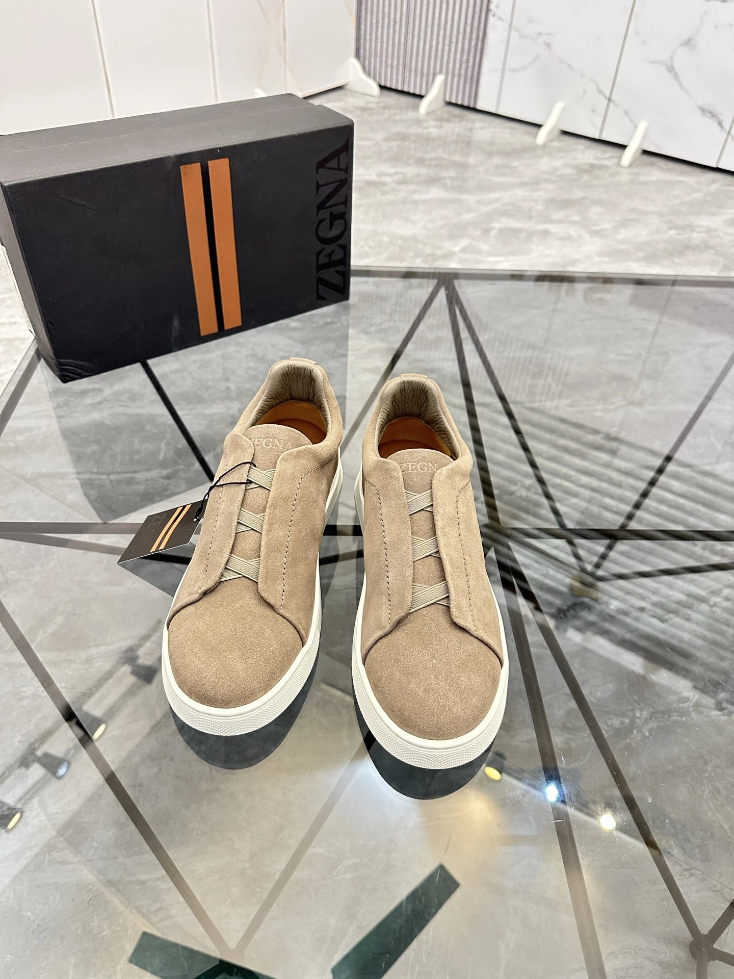 ZEGNA Sneakers Triple Stitch suede slip-on image 12