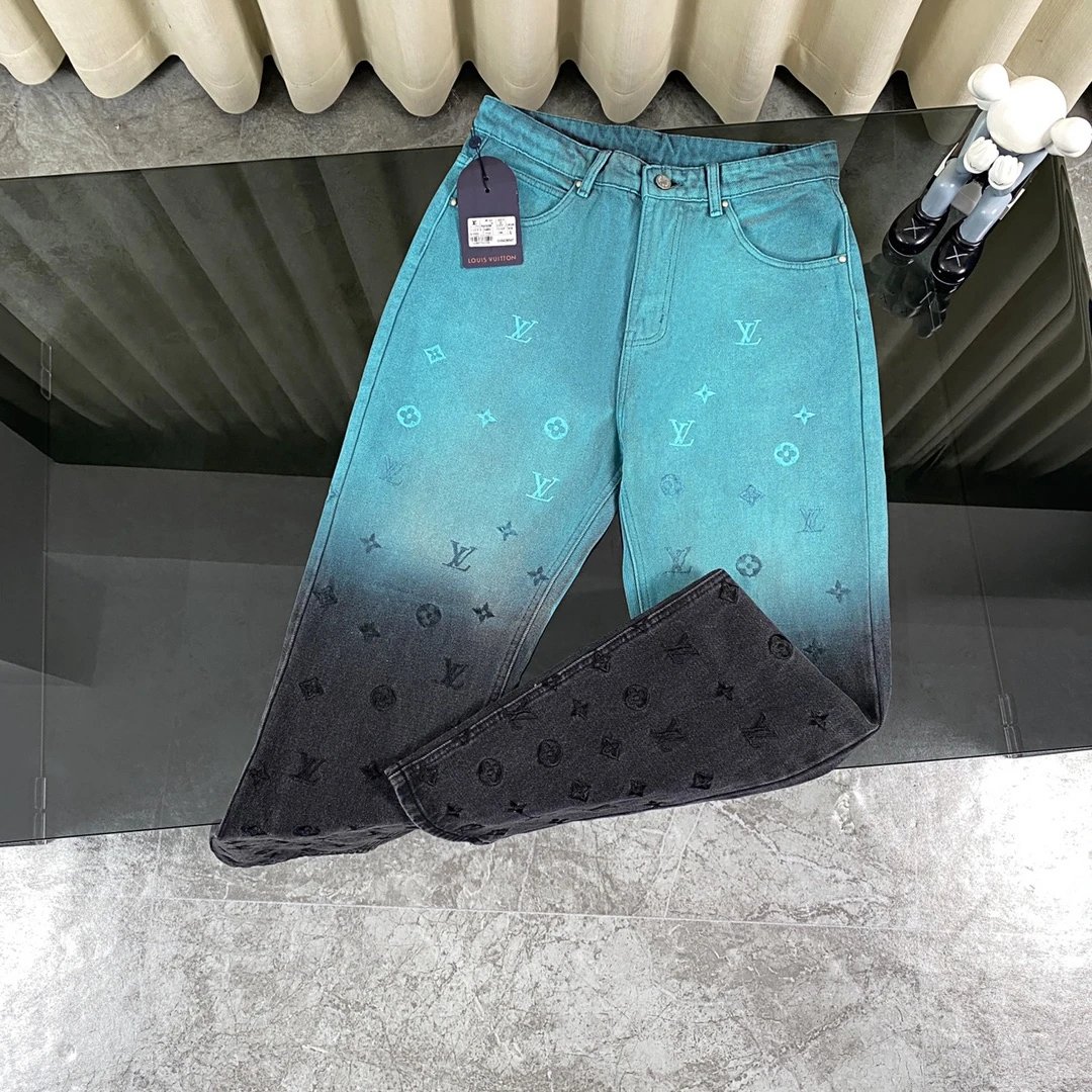 Louis Vuitton Matching Sets Checkerboard Denim Jacket and Jeans Set — 27