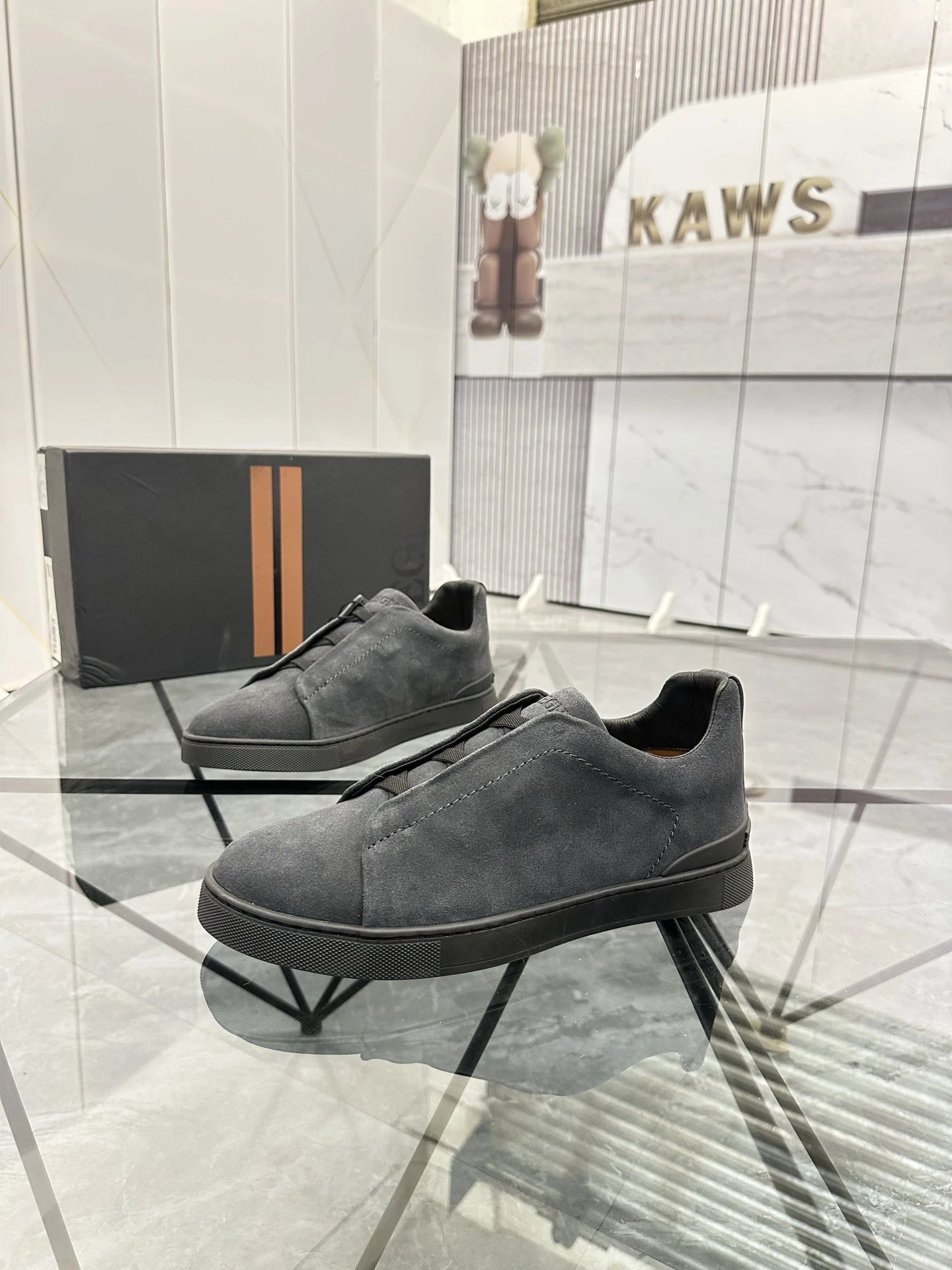 ZEGNA Sneakers Triple Stitch suede slip-on image 8