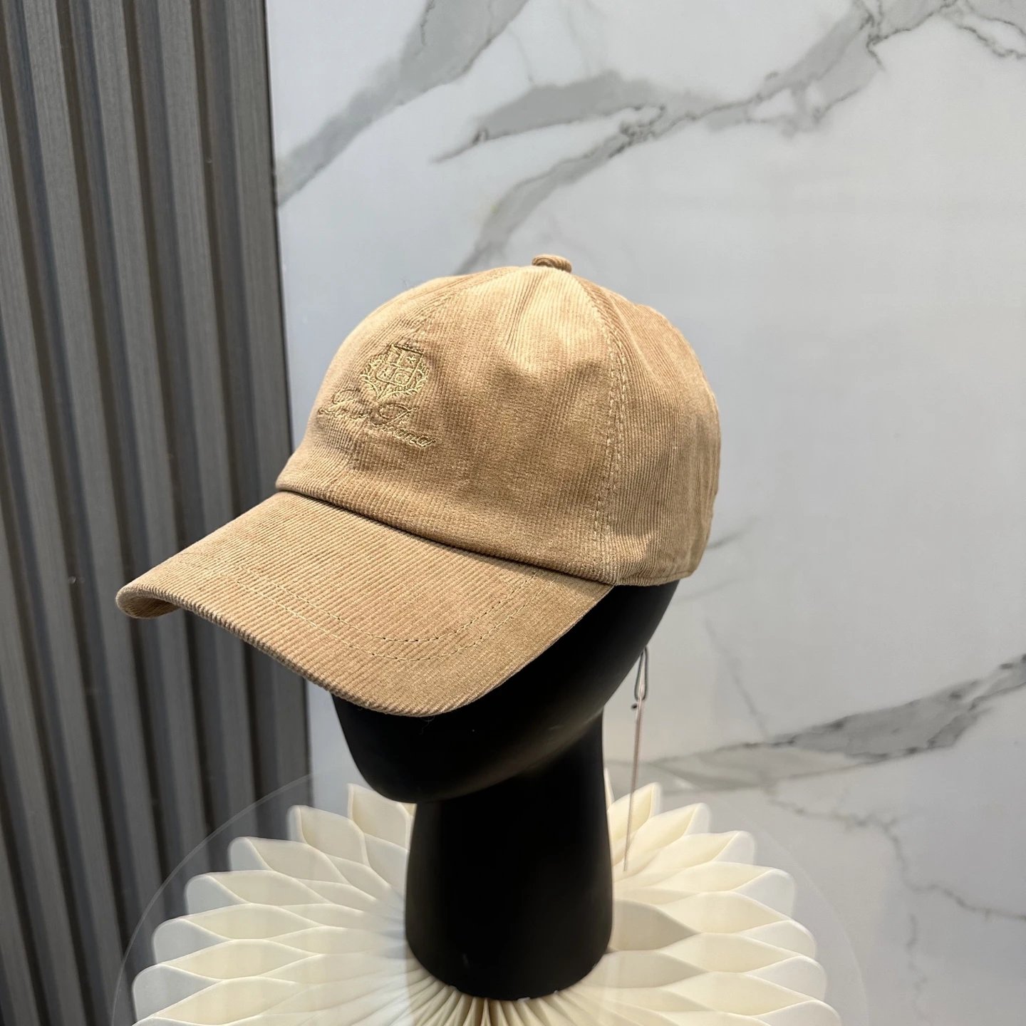 Loro Piana Hats Embroidered Crest Baseball Cap with Contrast Piping — 17