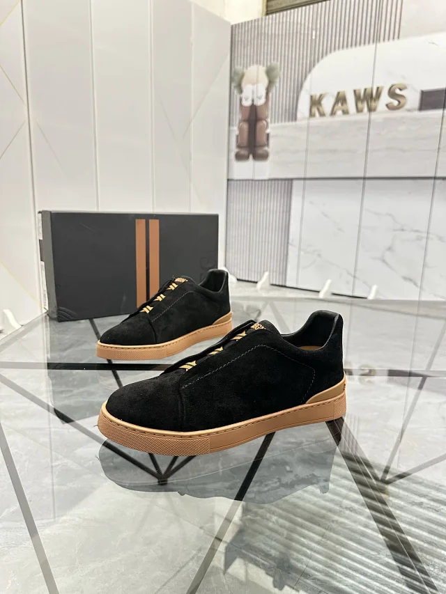 ZEGNA Sneakers Triple Stitch suede slip-on product detail image 1