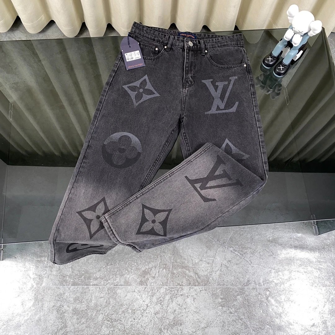 Louis Vuitton Matching Sets Checkerboard Denim Jacket and Jeans Set — 08