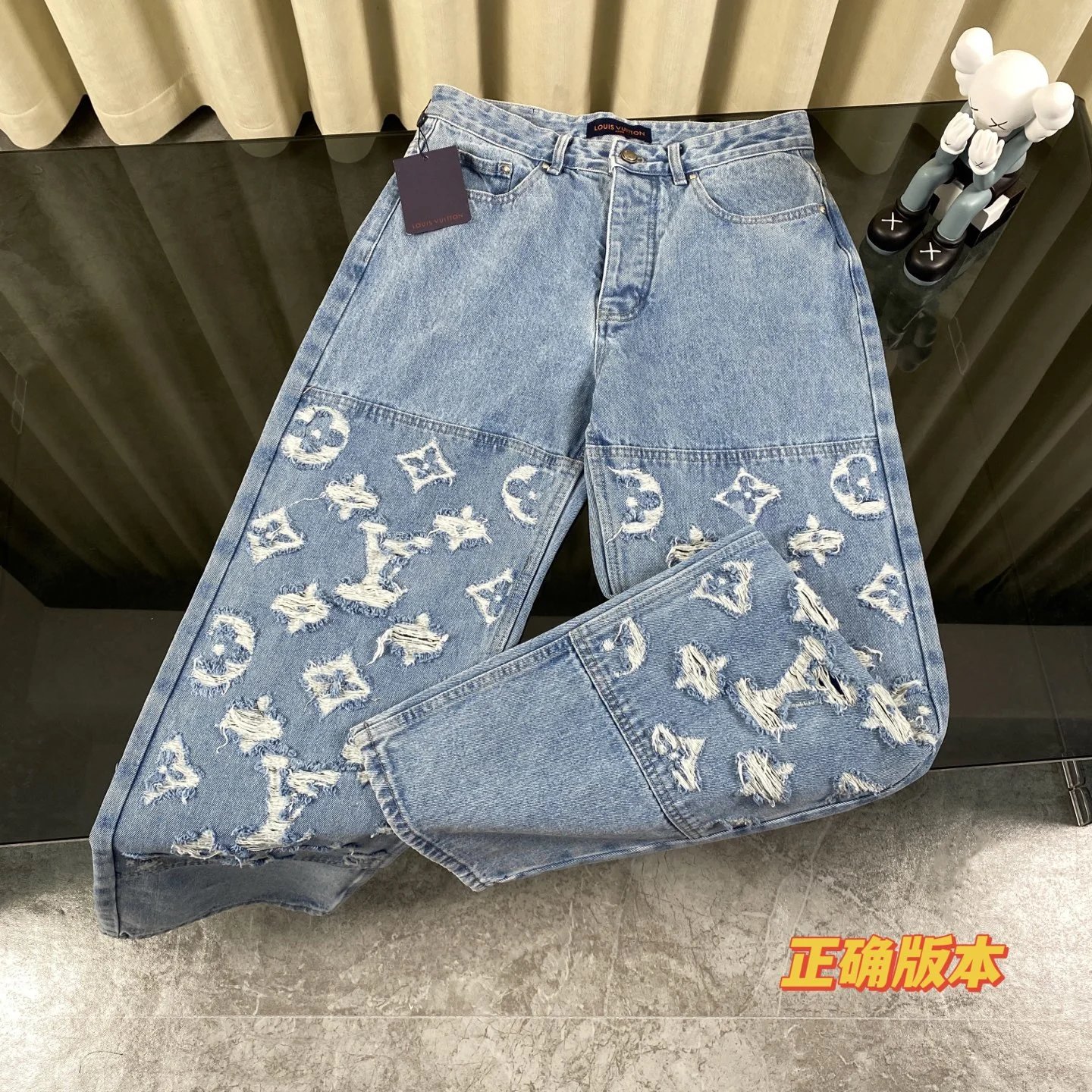 Louis Vuitton Matching Sets Checkerboard Denim Jacket and Jeans Set — 04