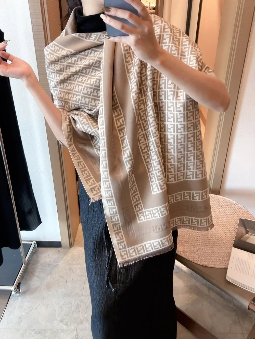 Louis Vuitton Scarves Monogram fringe scarf — 32