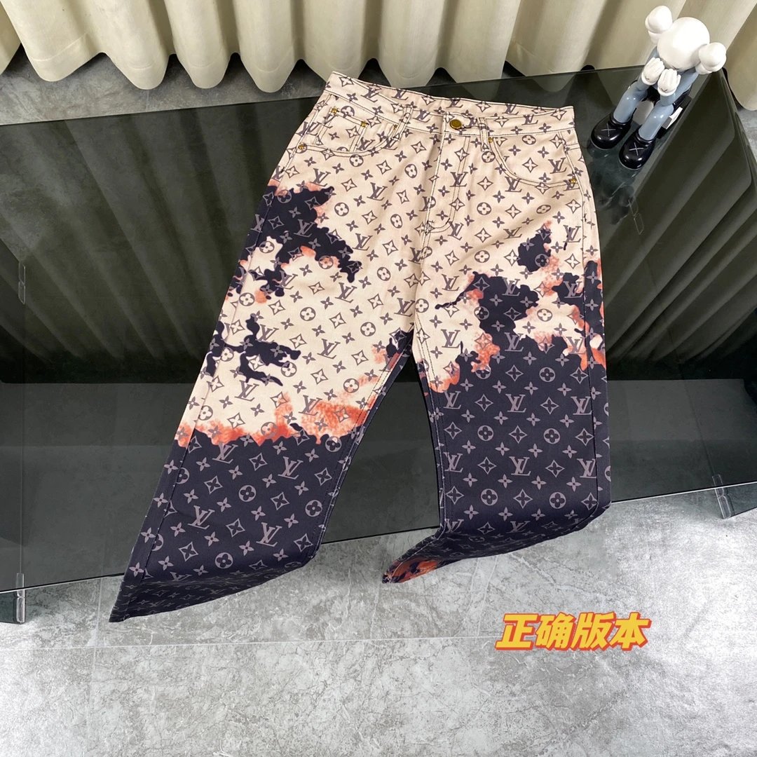 Louis Vuitton Matching Sets Checkerboard Denim Jacket and Jeans Set — 24