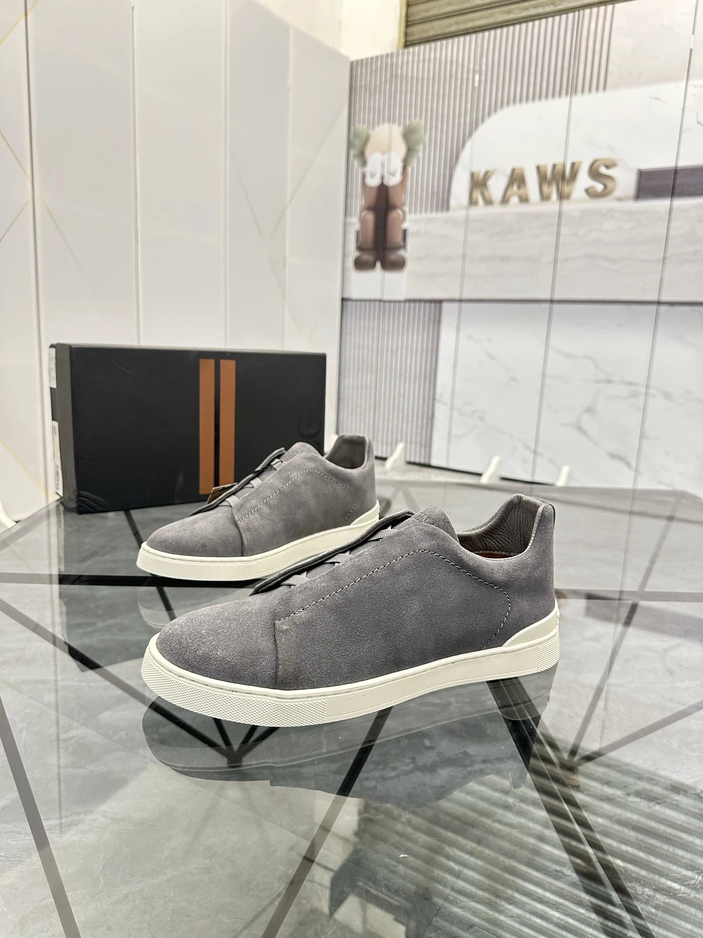 ZEGNA Sneakers Triple Stitch suede slip-on image 3