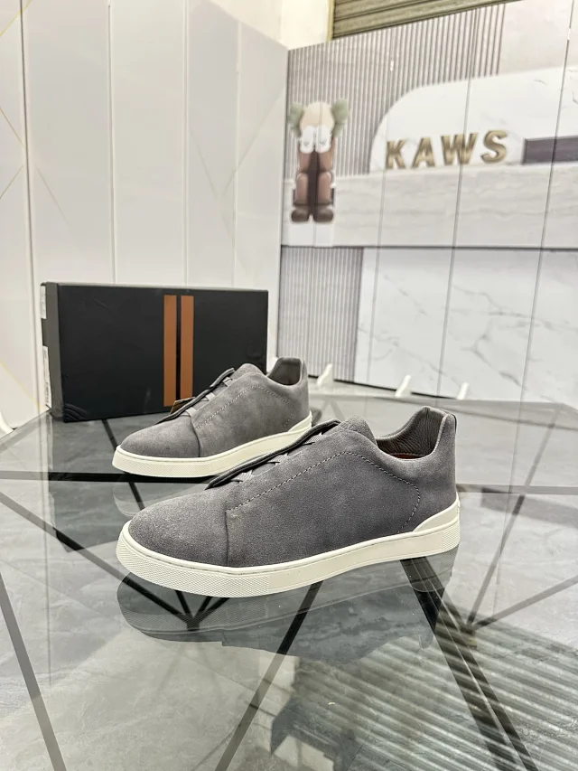 ZEGNA Sneakers Triple Stitch suede slip-on product detail image 2