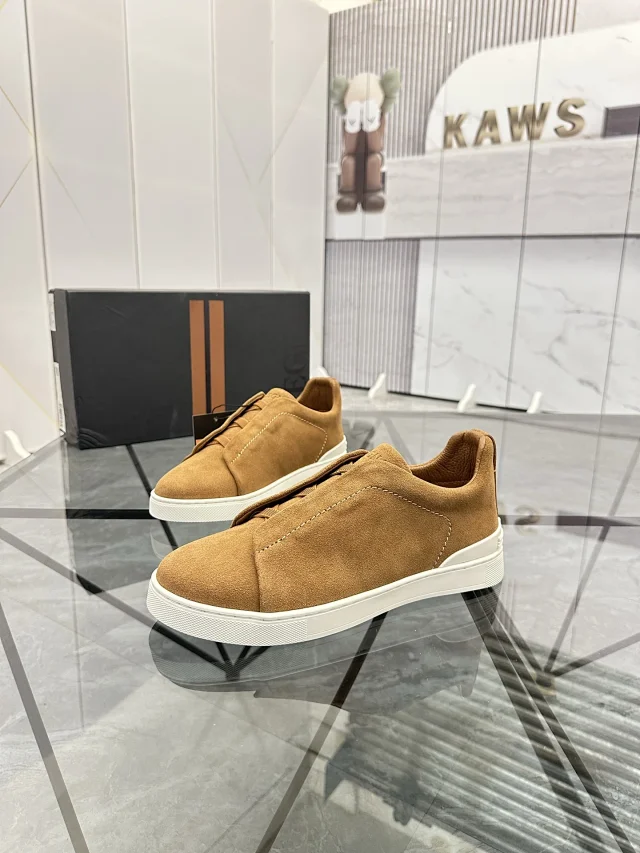 ZEGNA Sneakers Triple Stitch suede slip-on product detail image 10