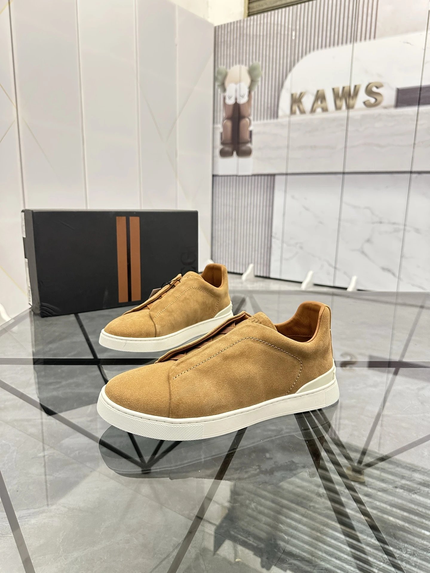 ZEGNA Sneakers Triple Stitch suede slip-on image 4