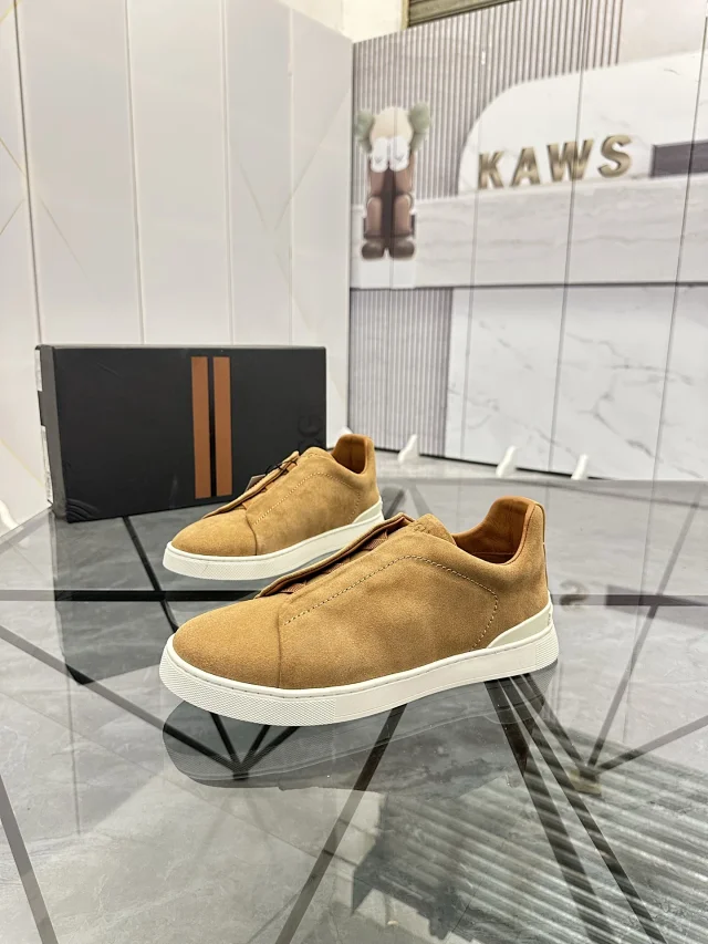 ZEGNA Sneakers Triple Stitch suede slip-on product detail image 3