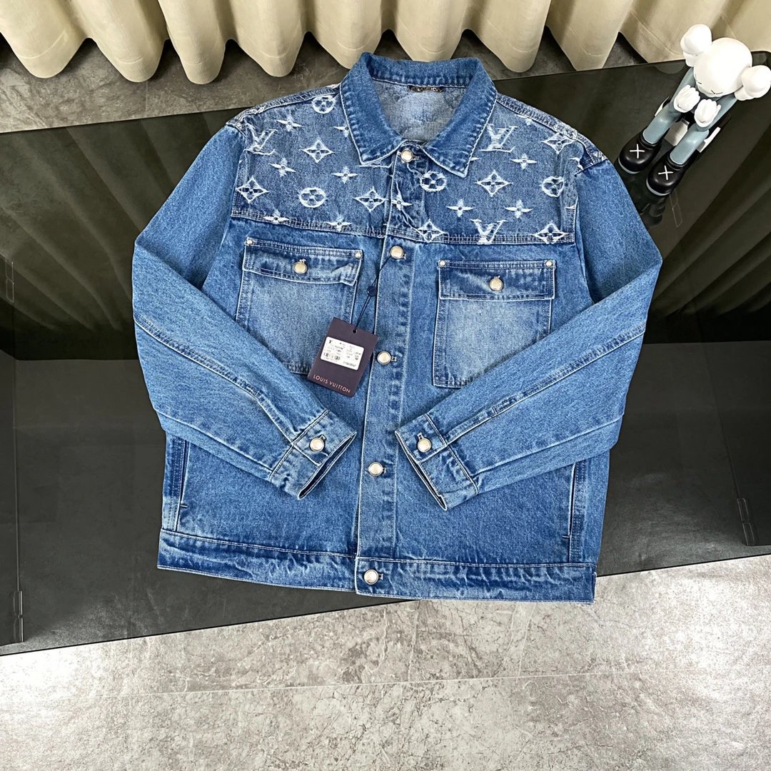 Louis Vuitton Matching Sets Checkerboard Denim Jacket and Jeans Set — 05