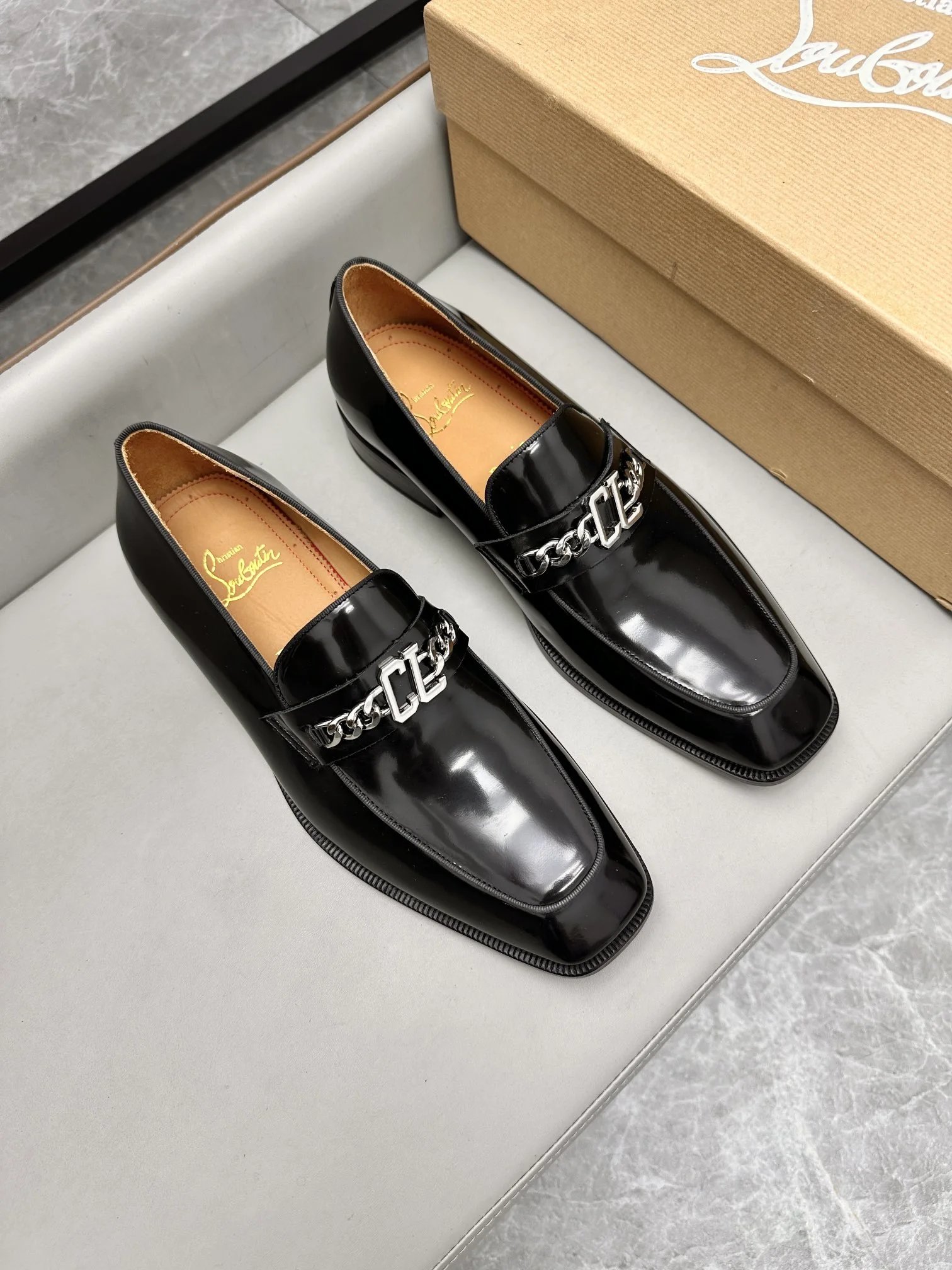 Christian Louboutin Leather Shoes C11 Square-Toe Dress image 8