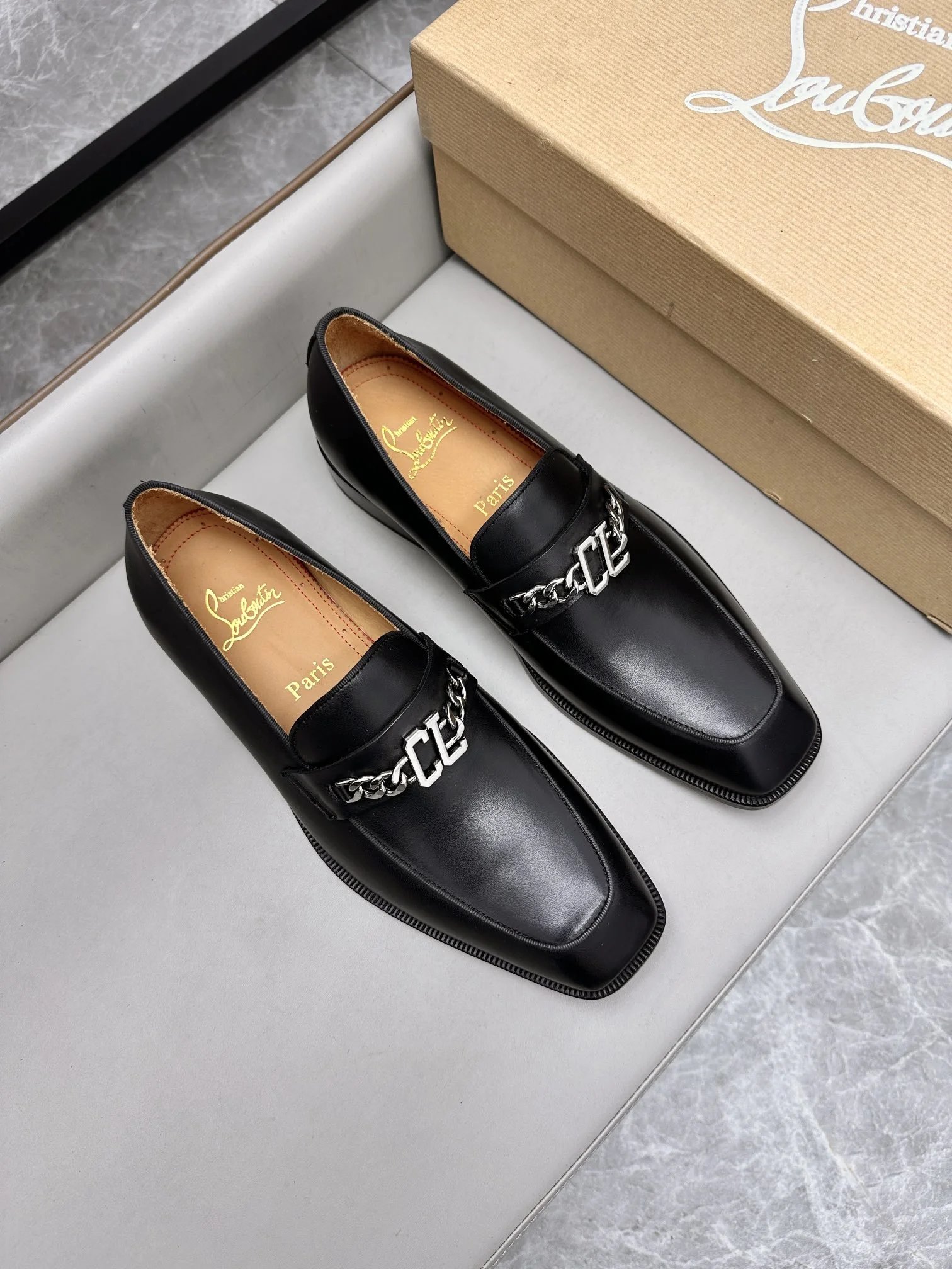 Christian Louboutin Leather Shoes C11 Square-Toe Dress image 10