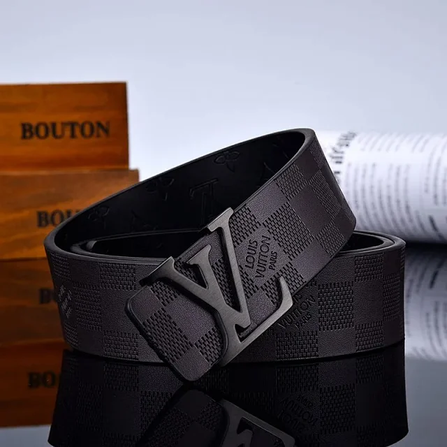 Louis Vuitton Belts LV Initiales buckle belt with embossed monogram or checkerboard pattern product detail image 8
