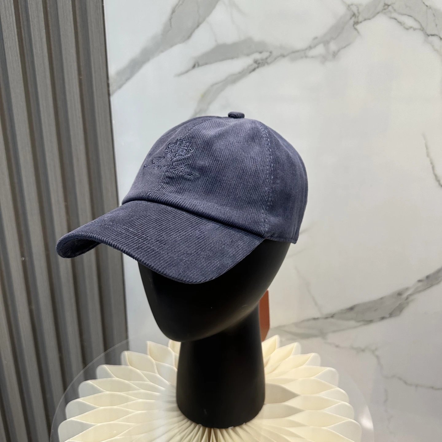Loro Piana Hats Embroidered Crest Baseball Cap with Contrast Piping — 19