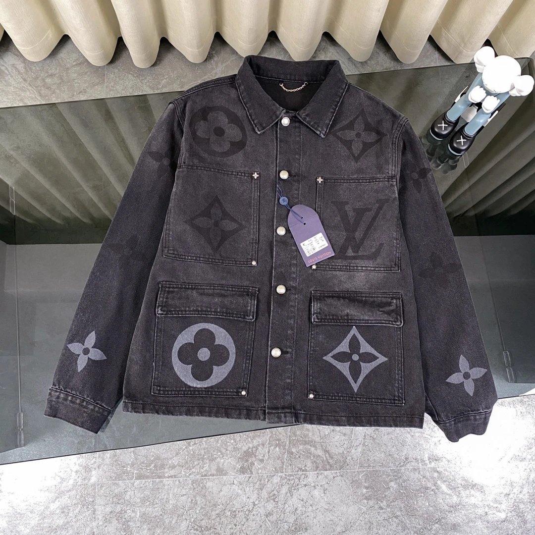 Louis Vuitton Matching Sets Checkerboard Denim Jacket and Jeans Set — 07