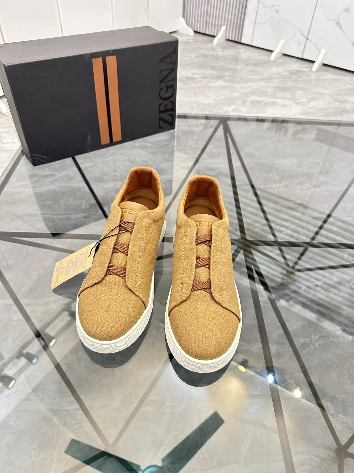 ZEGNA Sneakers Triple Stitch suede slip-on image 13