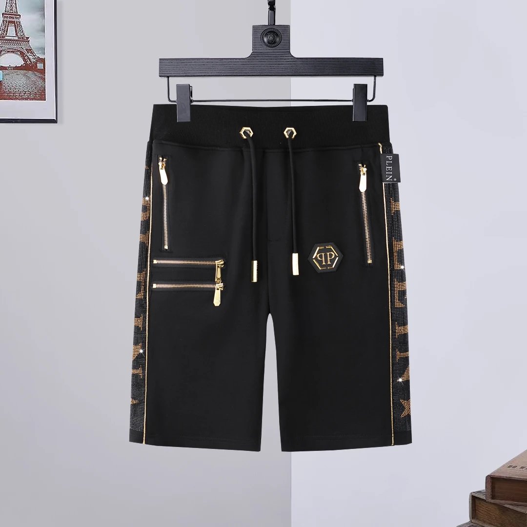 Philipp Plein Graphic Drawstring Shorts — 12