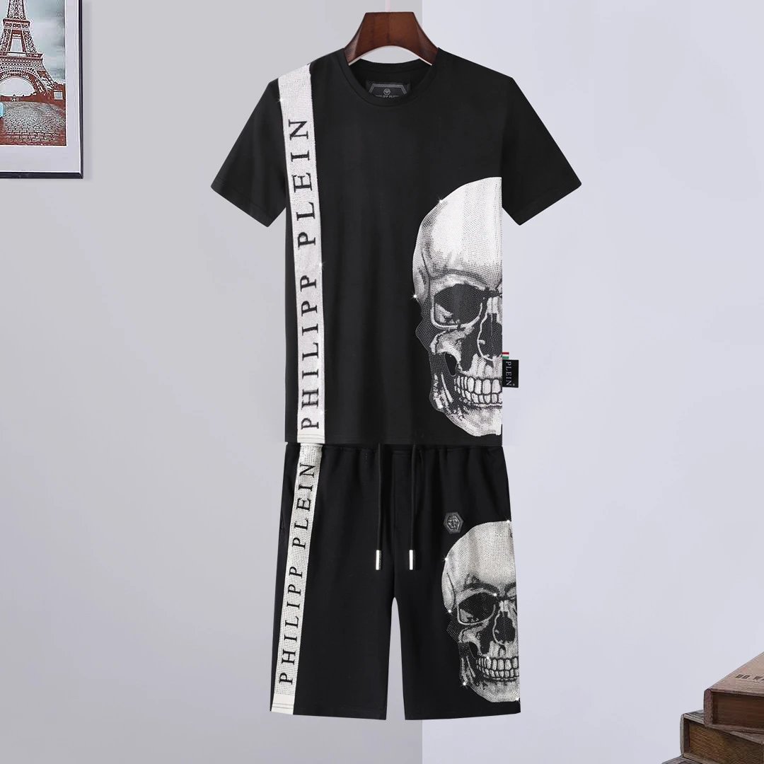 Philipp Plein Graphic Drawstring Shorts — 34